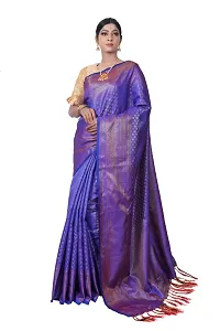 Stylish Banarasi Silk Woven Design Saree with Blouse piece For Women-thumb1