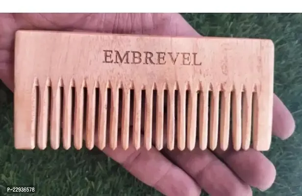 Premium Quality Pocket-Size Neem Wood Comb For Healthy And Manageable Hair