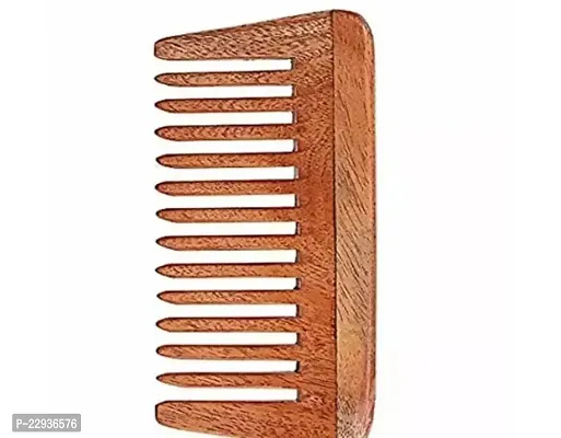Premium Quality Aatira Natural Pure Neem Wood Comb Wide Tooth Wooden Comb For Hair Growth For Women And Men