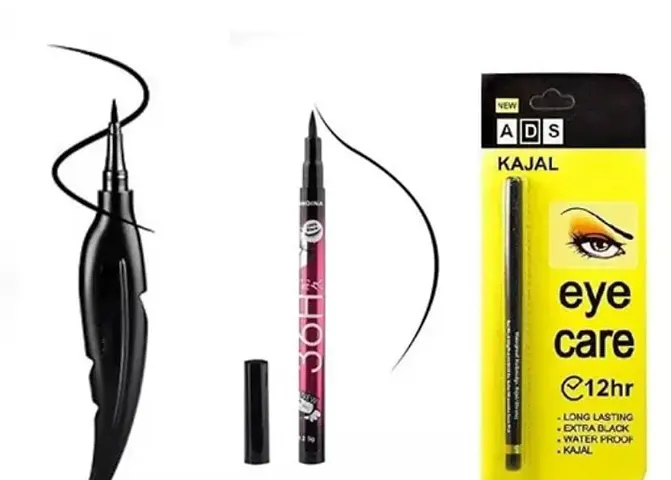 TWO 36H Black Waterproof Pen Liquid Eyeliner Eye Liner Pencil Make Up Beauty  Long Lasting Feather Eyeliner with ADS Eye Care Kajal