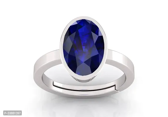 3.25 to 15 .25 Ratti Earth Mined AAA+ Quality Blue Sapphire Neelam Panchdhatu Silver Ring Adjustable Gemstone Ring for Women's and Men's-thumb4