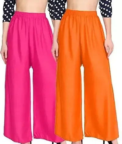 Stunning Rayon Palazzos For Women- Pack Of 2