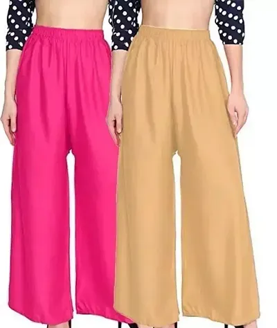 Stunning Rayon Palazzos For Women- Pack Of 2