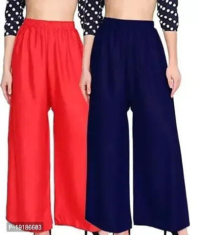 Stunning Rayon Palazzos For Women, Pack Of 2