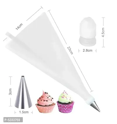 Cake Decorating Nozzle with Piping Bag Stainless Steel Piping Cream Frosting Nozzles-thumb3