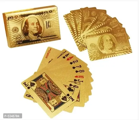 24 K Gold Plated Poker Playing Cards (Golden)