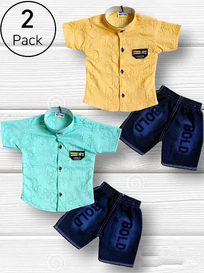 Comfortable Shirts with Jeans For Boys Pack Of 2