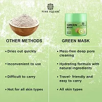 Pink Square Kiwi Extract Face Mask Green Mask for Face Care | Noursihed Soothe and Hydrate your Skin Pack of 4 of 50Gms (150 Gms)-thumb4