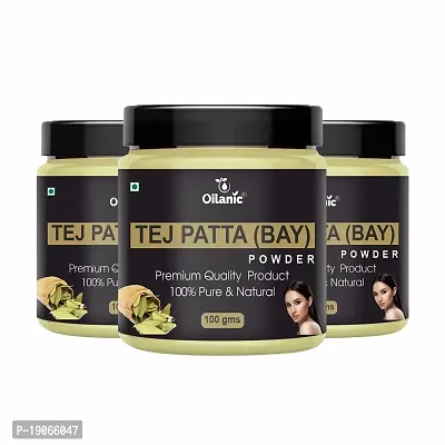 Oilanic 100% Pure  Natural Tej Patta Powder- For Skin  Hair Combo Pack of 3 Jar (300gm)