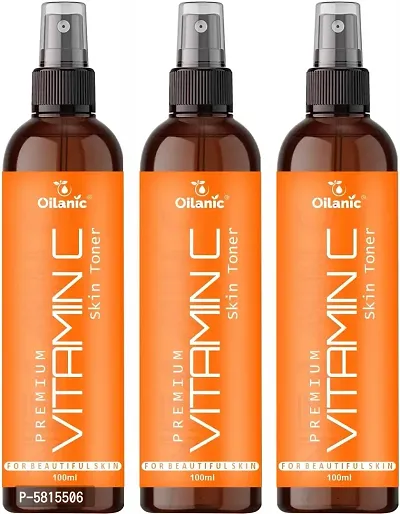 Premium Vitamin C Face Toner For Men  Women Combo Pack Of 3 Bottles Of 100 Ml (300 Ml)-thumb0