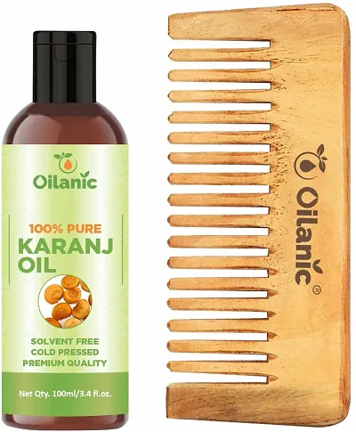 Natural Black Seed Oil  & Herbal Handmade Medium Detangler Neem Wooden Comb