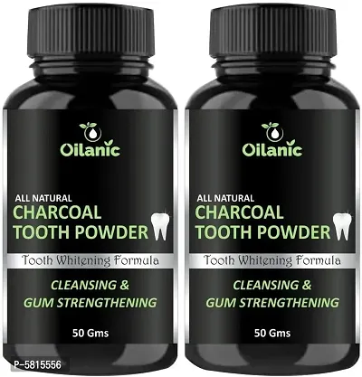 Natural Charcoal Tooth Powder Combo Pack Of 2 Jars Of 50 Gms(100 Gms)