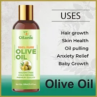 Premium Olive Oil  Sweet Almond Oil Combo Pack Of 2 Bottles Of 100 Ml(200 Ml)-thumb1