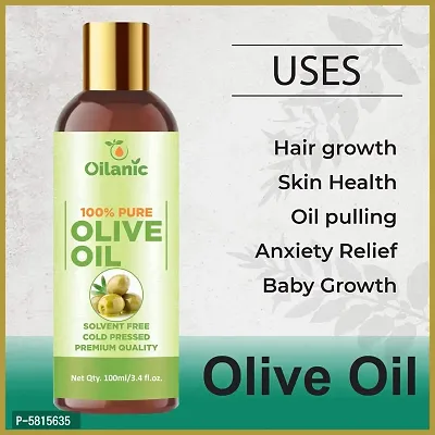 Premium Olive Oil  Sweet Almond Oil Combo Pack Of 2 Bottles Of 100 Ml(200 Ml)-thumb2