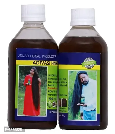 Oilanic Organics Adivasi Herbal Hair Oil Herbal Pure Adivasi Hair Growth/Hair Fall Control Oil Combo - Pack Of 2, 50 Ml Each-thumb0