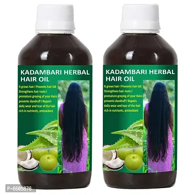 Oilanic Organics Adivasi Kadambari Herbal Hair Oil For Strong, Healthy And Shiny Hair Combo - Pack Of 2, 250 Ml Each-thumb0