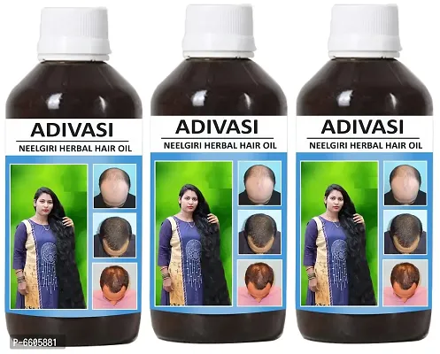 Oilanic Organics Adivasi Neelgiri Herbal Hair Oil For Faster Hair Growth Combo - Pack Of 3, 50 Ml Each