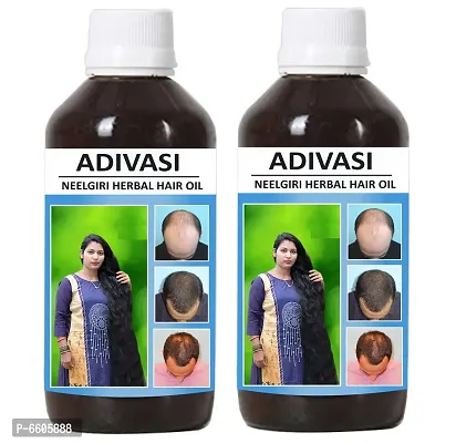 Oilanic Organics Adivasi Neelgiri Herbal Hair Oil For Faster Hair Growth Combo - Pack Of 2, 250 Ml Each-thumb0