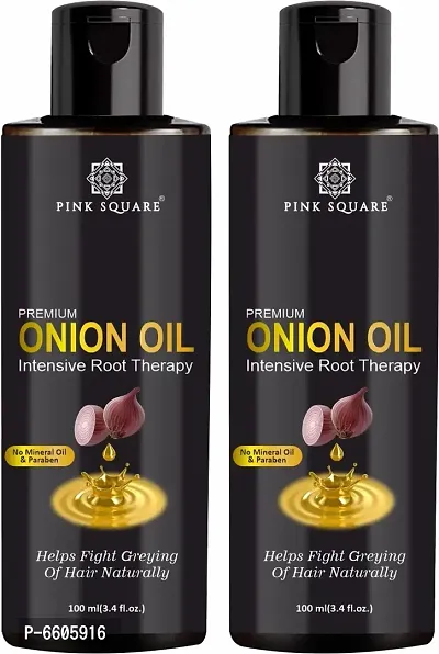 Premium Onion Oil - Intensive Root Therapy With Active Hair Growth Booster Ingredients- For Anti Hair Fall and Promotes Hair Regrowth Combo - Pack Of 2, 100 Ml Each