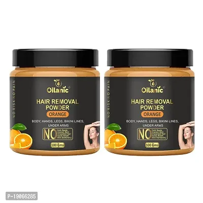 Oilanic Orange Hair Removal Powder Combo Pack of 2 Jar 100gms (200gms)