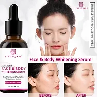 Pink Square Face and Body Whitening Serum, Hair Growth Ginger Serum, Beetroot Lip Serum  Dark Knuckle Serum (Each,30ml) - Set of 4 Items-thumb1