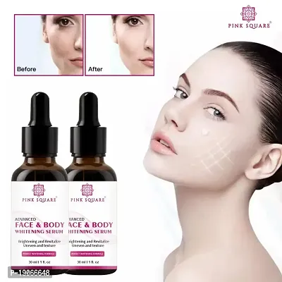 Pink Square Face and Body Lightening Serum to Maintain Skin Tone and Get Soft Smooth Skin Pack of 4 of 30 ML(120 ML)-thumb5