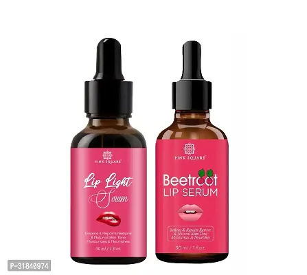 Lip Light Serum for Softens and Natural Lips  Beetrooth Lip Serum for Dark  Dry Lips (Each,30ml) - Set of 2 Items