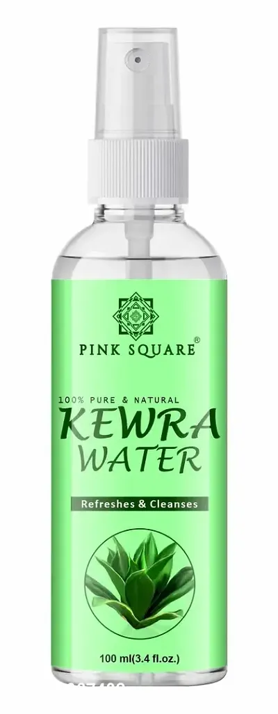 Pink Square Natural Fragrances Kewra water Tightening Refreshing Toner Face Toner/Skin Toner/Makeup Remover - For All Skin Types Women  Men Pack of 1 of 100ML