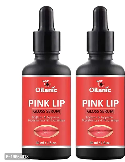 Oilanic Premium Pink Lip Gloss Serum for Soft and Natural Lips Combo pack of 2 bottle of 30 ml(60 ml)-thumb0