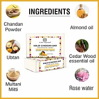 Pink Square Handmade Soap Haldi Chandan Bathing Bar Moistures and Freshens the Skin Pack of 3 of 100 Grams(300 Grams)-thumb2