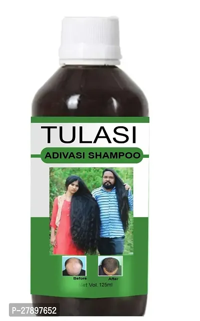 100% Pure  Natural Adivasi Tulsi Herbal Hair Shampoo for Hair Fall And Hair Growths (125ML) Pack of 1