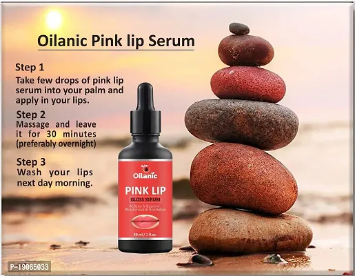 Oilanic Premium Pink Lip Gloss Serum for Soft and Natural Lips Combo pack of 3 bottle of 30 ml(90 ml)-thumb5