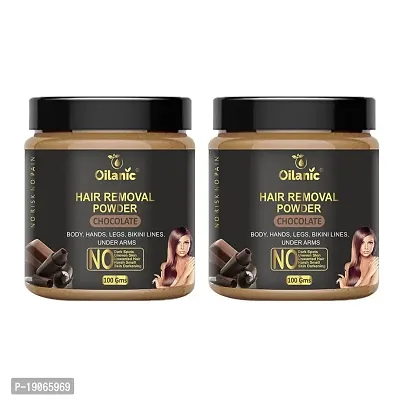 Oilanic Chocolate Hair Removal Powder Combo Pack of 2 Jar 100gms (200gms)