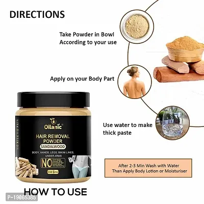 Oilanic Orange + Sandalwood Hair Removal Powder Combo Pack of 2 Jar 150gms (300gms)-thumb4