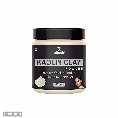 Oilanic 100% Pure  Natural Kaolin Clay Powder- For Skin  Hair Combo Pack of 3 Jar (300gm)-thumb2