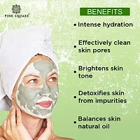 Pink Square Kiwi Extract Face Mask Green Mask for Face Care | Noursihed Soothe and Hydrate your Skin Pack of 4 of 50Gms (150 Gms)-thumb3