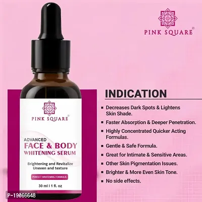 Pink Square Face and Body Lightening Serum to Maintain Skin Tone and Get Soft Smooth Skin Pack of 4 of 30 ML(120 ML)-thumb3