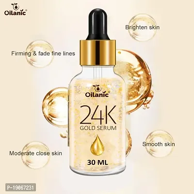 Oilanic 24K Gold Serum for Face Perfect for Dry Skin|Reduce Acne, Dark Spots  Marks Pack of 3 of 30ML-thumb4