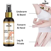 Oilanic 100% Pure and Natural Hair Removal Spray for Bikini Lines, Private Parts, Underarms, Legs and Hands Pack of 1 of 100 ML-thumb2