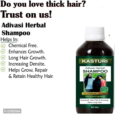 Kasturi Herbal Adivasi Hair Shampoo for Dandruff Control, Hair Fall Control (125ML) Pack of 1-thumb5