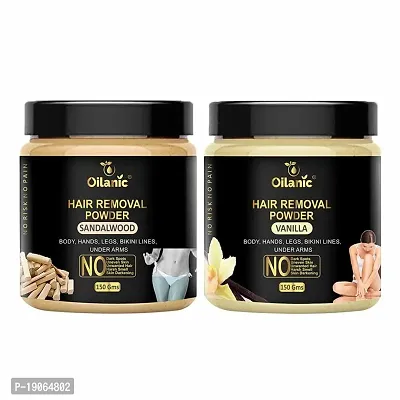 Oilanic Sandalwood + Vanilla Hair Removal Combo Pack of 2 Jar 150gms (300gms)