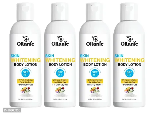 Oilanic Skin Lightening SPF 35+ Sunscreen Ultra Protective Body Lotion For All Skin Types Pack of 4 of 100 ML(400 ML)