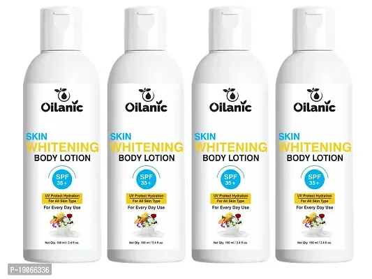 Oilanic Skin Lightening SPF 35+ Sunscreen Ultra Protective Body Lotion For All Skin Types Pack of 4 of 100 ML(400 ML)-thumb0