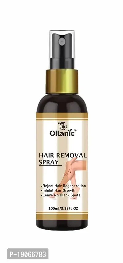 Oilanic 100% Pure and Natural Hair Removal Spray for Bikini Lines, Private Parts, Underarms, Legs and Hands Pack of 1 of 100 ML