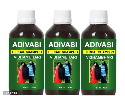 Vishambhari Adivasi Hair Shampoo for Strength hair  Growth of hair (125ML) Pack of 3