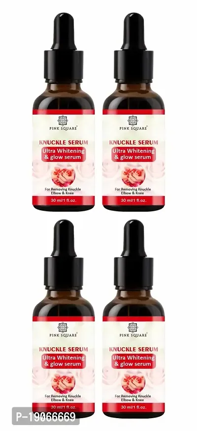 Pink Square Skin Lightening Serum to Remove Dark Knuckles from Hands, Legs, Knees, Elbows for Smooth Skin Pack of 4 of 30 ML(120 ML)-thumb0