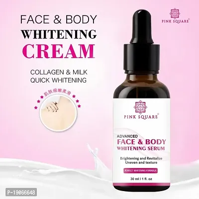 Pink Square Face and Body Lightening Serum to Maintain Skin Tone and Get Soft Smooth Skin Pack of 4 of 30 ML(120 ML)-thumb2