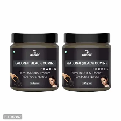 Oilanic 100% Pure  Natural Kalonji Powder- For Skin  Hair Combo Pack of 2 Jar (200gm)-thumb0