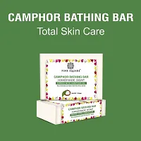 Pink Square Handmade Soap Camphor Bathing Bar Enriched with Camphor Oil and Glycerine Pack of 3 of 100 Grams(300 Grams)-thumb4