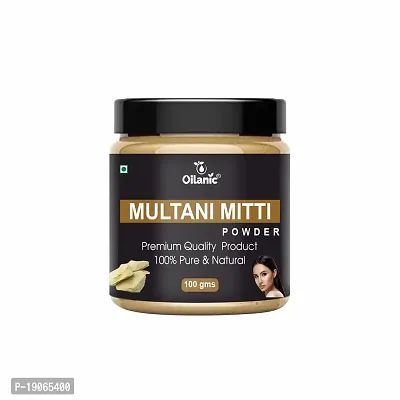 Oilanic 100% Pure  Natural Multani Mitti Powder- For Skin  Hair Combo Pack of 3 Jar (300gm)-thumb2